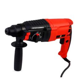 Khadija ARKA 26mm 1200W Red Reversible Rotary Hammer Drill SDS Plus with 3 Hammers Bits &a; 2 Chisels, XC-U5AW-475T-25