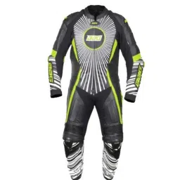 Biking Brotherhood Neon Leather Race Suit, Size: XS-picture-23