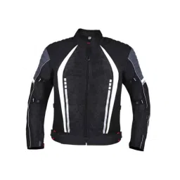Biking Brotherhood White Cordura &a; Mesh Panel Voyager Jacket, Size: 2XL-picture-15