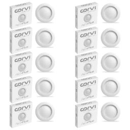 Corvi Flat 3 6W 4000K White Round LED Panel Light, HPCA34119 (Pack of 10)-35