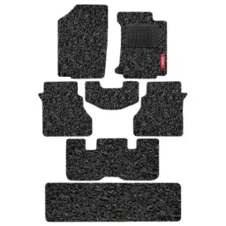 Elegant PVC Grass Black Carpet Car Mat Set for Tata Safari 2021 6 Seater Manual-picture-36