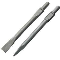Trumax PH65A Flat &a; Bullpoint Chisel Set For Demolition Hammer, Size: 30x410 mm-17