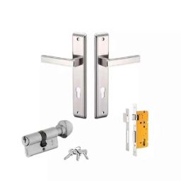 Dorset Kaira HLKAIASC 8 inch Silver Chrome Finish Zinc Mortise Door Lock Set with 1 Side Key &a; 1 Side Knob-picture-17