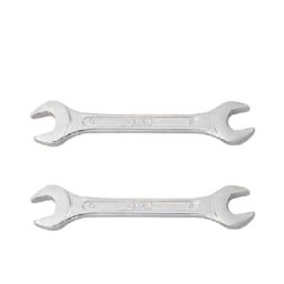 Kendo 18x19 inch Chrome Vanadium Steel Silver Double Open Ended Spanner, SO-07 (Pack of 10)-47