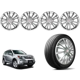 Auto Pearl 4 Pcs 17 inch Polypropylene Silver Press Type Car Wheel Cover Set with Retention Ring for Mahindra XUV 500 2015 Onwards, WC17in_XUV724_SIL_XUV500_2015onwards-picture-38