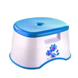 Joyo Super Small Plastic Blue Bathroom Stool with Free Lasaani 1000ml Water Bottle-image-50