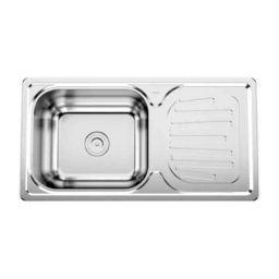 Cera Bella 31x16 inch Stainless Steel Single Bowl Kitchen Sink with Drainboard, Pearl Finish, Overmount, 1.0 mm Thick, Grade: 304, B4722502-image-84