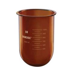 Borosil 1000ml Amber Graduated Dissolution E Flask, 4267029-2