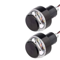 AllExtreme EXYWTL2P 2 Pcs Yellow &a; White 7/8 inch Handlebar Turn Signal Indicator Light Set for All Bikes-19