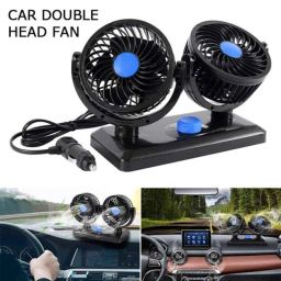 SureStrive 12V 360 deg Plastic Powerful 2-Speed Dual Head Car Dashboard Auto Cooling Air Fan for All Cars-image-62