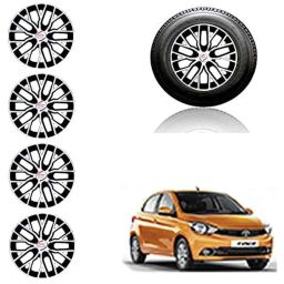 Auto Pearl 4 Pcs 14 inch ABS Silver &a; Black Car Wheel Cover Set for Tata Tiago�XT &a; XZ-picture-24