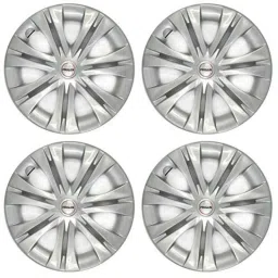 Prigan 4 Pcs 15 inch Polypropylene Silver Universal Wheel Cover Set, Innova Silver 15-picture-46