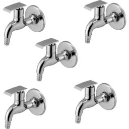 IRIS Qubix Brass Chrome Finish Nozzle Bib Cock (Pack of 5)-image-87