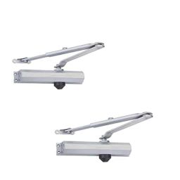 Implemental 202x36.5x40.2mm Aluminium Silver Hydraulic Door Closer (Pack of 2)-32