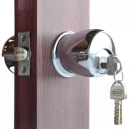 Ebco Presto 32-50mm Brushed Steel Finish Door Knob Lock, P-DKL2-BS-image-3