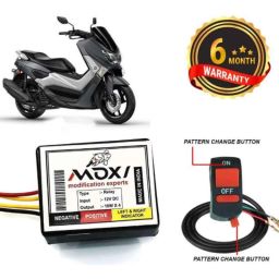 Auto Pearl 12V Black Front &a; Rear Flasher Indicator Light with Switch for NMax 155-18