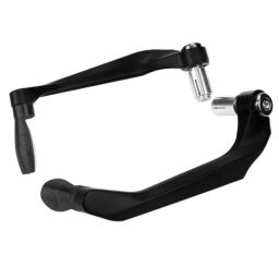 AllExtreme EXUL2GR 7/8 inch Metal Alloy CNC Grey Handlebar Brake Protector with Clutch Lever Protection Guard Extra Durable, Adjustable Angle &a; Length for Motorcycle-39