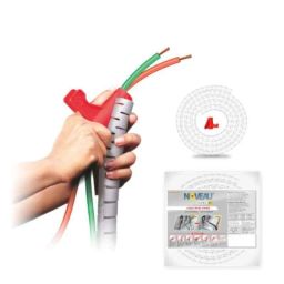 Noveau Safe-T-1ST 22mm 1.5mm Virgin HDPE Transparent Cable Zipper, NSFZ22TP0105 (Pack of 2)-4