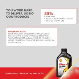 Shell 1L Rimula R3X 15W-40 API CH4 Plus Heavy Duty Diesel Engine Oil image 2
