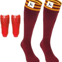Red Shin Guard Socks Skating Hockey Cycling Football Stocking Football Shin Guard-image-109
