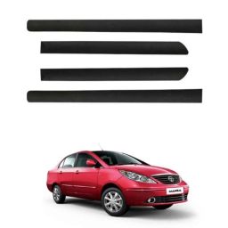 SureStrive 4 Pcs Black Side Door Car Beading Set for Tata Indica Manza All Model-34