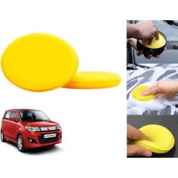 Auto Pearl Polyurethane Beige Washing &a; Waxing Polish Foam Sponge for WagonR Stingray 2013-2017 (Pack of 2)-picture-26