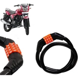 Auto Pearl Black &a; Orange 4 Digit Anti-Theft Combination Number Lock for Star City Plus-picture-43