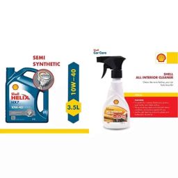 Shell Helix Hx7 10W-40 Api Sn Semi Synthetic Engine Oil 3-5 L &a; Shell Car Interior Cleaner 250 Ml Combo Of 2, SHE-GDEHZL-picture-15