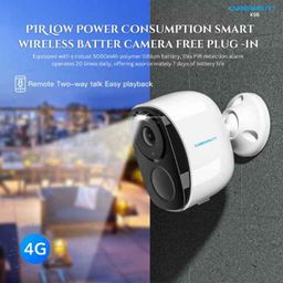 Cybernautt K5B 5MP FHD 4G Battery Sim Camera with Motion Detect, Colour Night Vision, Human Detect, IP66, 2 Way Audio &a; Support SD Upto 256GB image 4