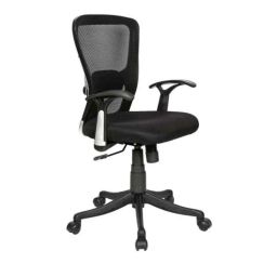 Regent Jazz LB Net &a; Metal Black Chair with T Type Handle (Pack of 2) image 2
