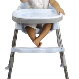 Spotty Baby Dining Chair with Footrest, L Blue-Grey Combo-22