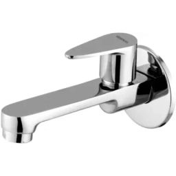 HIDEWAY Vignett Brass Chrome Finish Silver Long Body Bib Cock Tap with Wall Flange, VG-1003-image-24