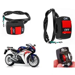 Auto Pearl 7/8 inch 12V Bike Fog Light Handle Bar Switch for Honda CBR 1000RR-22