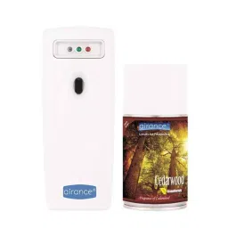 Airance Automatic Air Freshener Dispenser with 250ml Cedarwood Refill Bottle, Air-CMB-DISP-LED-A3-CW-21-14