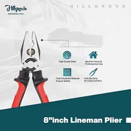Hillgrove 10 Pcs Hex Allen Key, 8 inch Combinational Plier &a; 8 inch Adjustable Wrench Spanner Set, HGCM999 image 3