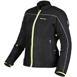 AllExtreme AVIANT Mesh Fabric Black Air Women Bike Riding Jacket with Armour Protector Elbows &a; Shoulders, Size: 2XL-image-93