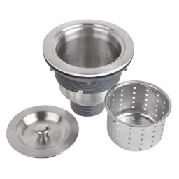 U360 4 inch Stainless Steel Silver Sink Strainer with Removable Perforated Basket for Kitchen Steel Basin, U360_SinkStrainer_U6_1pec-image-36