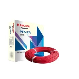 Anchor By Panasonic Penta 1.5 Sqmm Single Core Copper FR Red Electric Wire for Industrial &a; Domestic Use, 96334, Length: 90m-picture-27