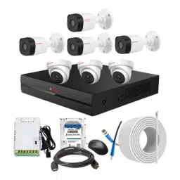 CP Plus 2.4MP Indoor &a; Outdoor CCTV Combo Kit with 8Ch DVR, 3 Dome 4 Bullet Camera, 8Ch SMPS, 70m Cable, 1TB HDD &a; Connector-92