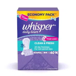 Whisper 40 Pcs White Cotton Disposable Sanitary Pads, Size: Regular-picture-27