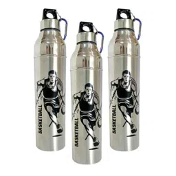 Breeze Spark 1250ml Stainless Steel &a; Plastic Water Bottle (Pack of 3)-picture-35