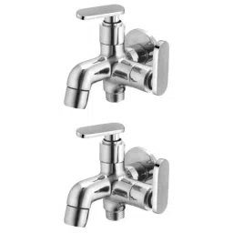 Drizzle Solo 1/2 inch Brass Chrome Finish 2 in 1 Bib Cock with Quarter Turn &a; Foam Flow (Pack of 2)-picture-20