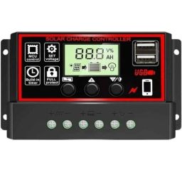 SSUCA 12/24V 20A Intelligent Battery Regulator Solar Charge Controller for Solar Panel with LCD Display &a; USB Port (Pack of 3)-21