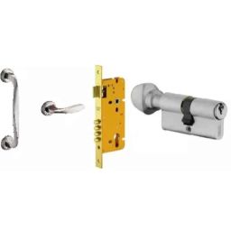 Dorset Skat Stainless Steel Door Handle Lock Set for Left Hand Side-image-96