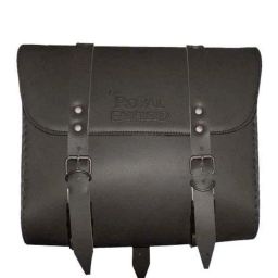 AllExtreme Large Dark Brown Back Seat Square Saddle Bag for Royal Enfield-46