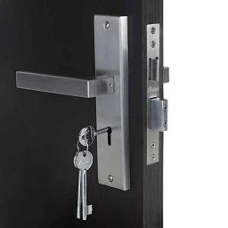 Handle Waala LB301 8 inch Stainless Steel Silver Ky Plate Mortise Door Lock Set-image-46