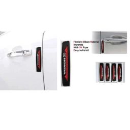 SureStrive 4 Pcs Rubber Black &a; Red Anti Scratch Door Protector Guard Set for Honda I-Vtec All Model image 3