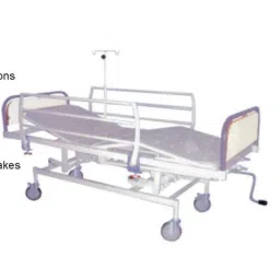Aar Kay 210x90cm Mechanically ICU Bed with Laminated Panels &a; Adjustable Height-picture-1