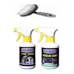 Indopower Ff999 250ml Tyre Shiner Gun, 250ml Dashboard Shiner Gun &a; All Tyre Cleaning Brush Kit, AHh1002-image-92