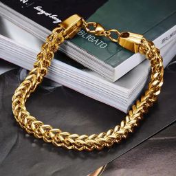 Stainless Steel Gold-plated Bracelet-12